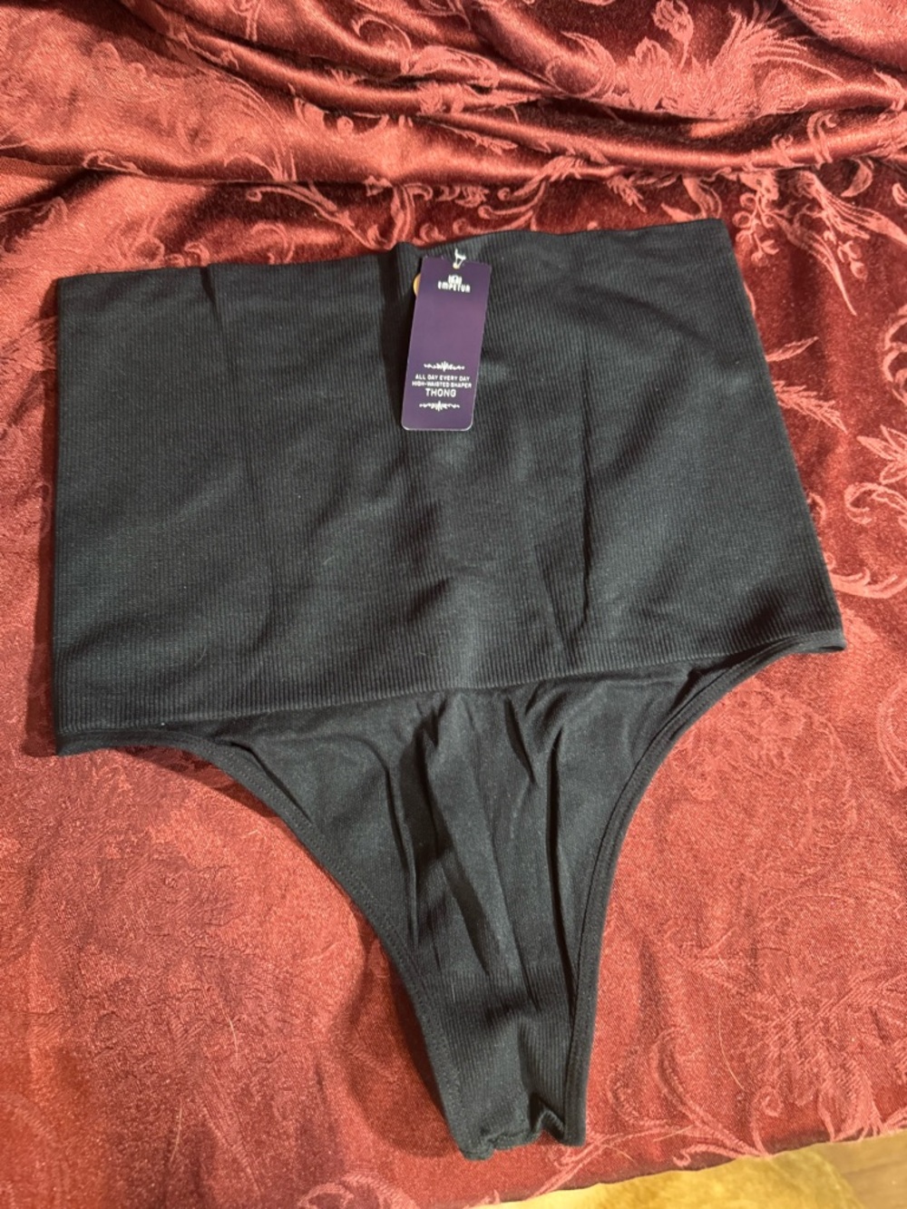 Shapermint Essentials Empetua Black High-Waist Shaping Thong